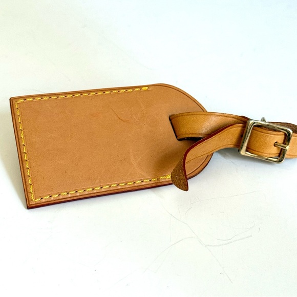 Louis Vuitton Brown Leather Luggage Tag - Picture 3 of 6